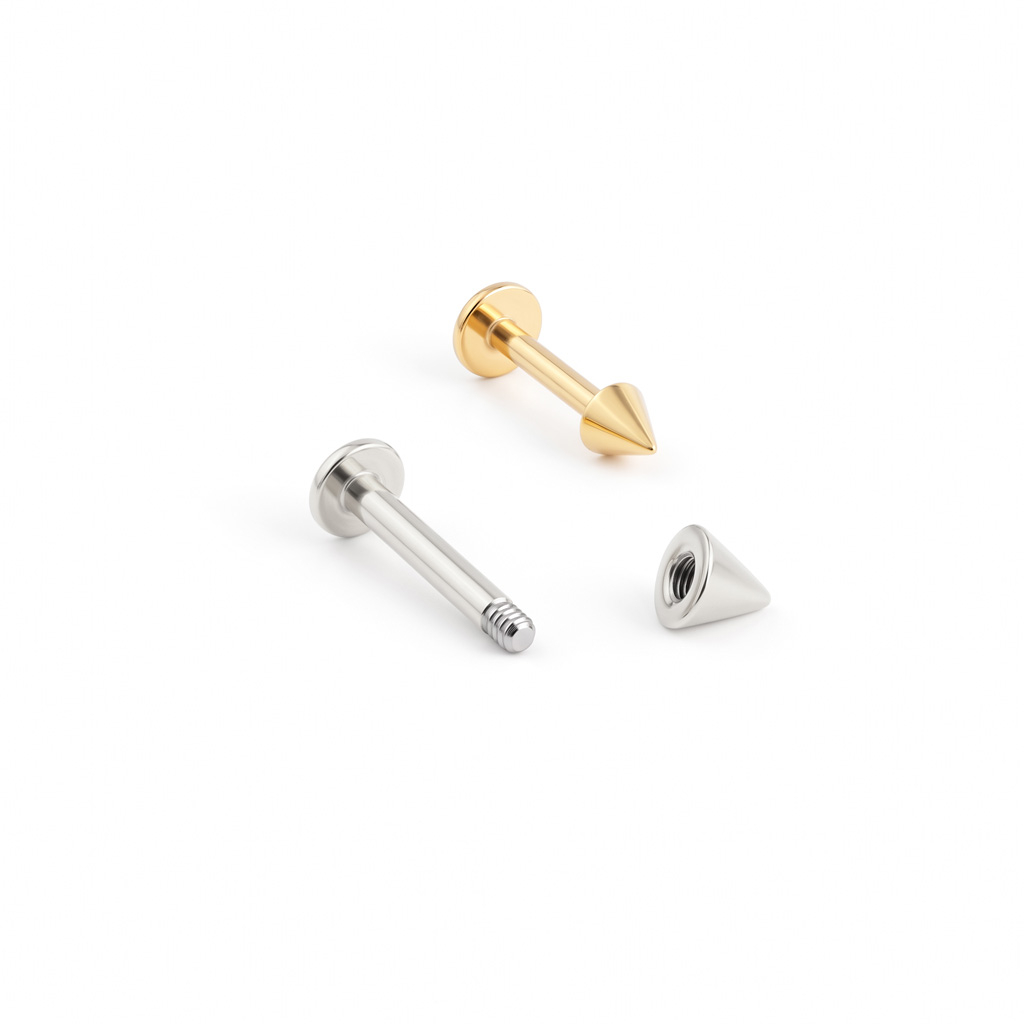 Labret különböző színekben tüskével