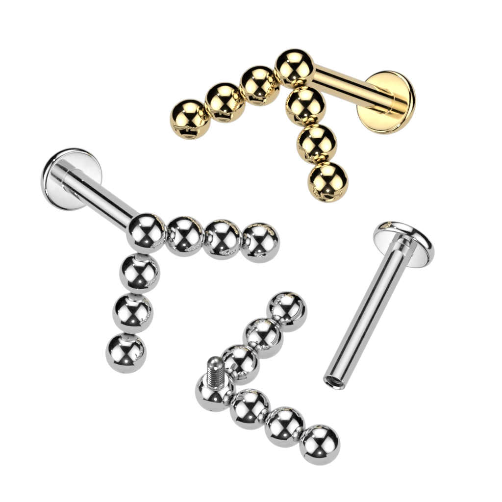 Titán labret chevron gyöngysorral