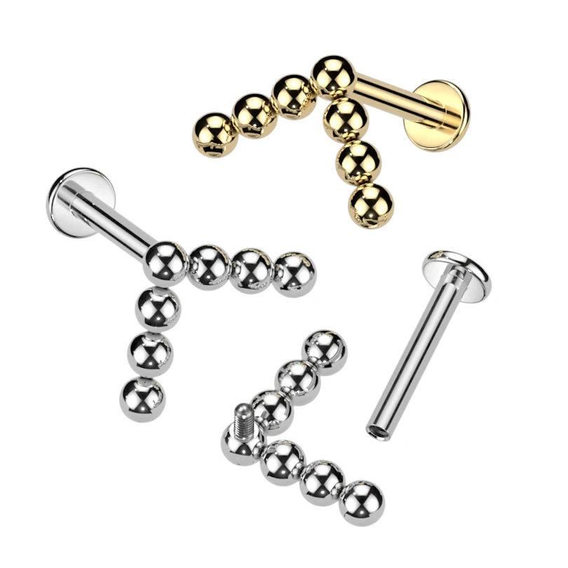 Titán labret chevron gyöngysorral