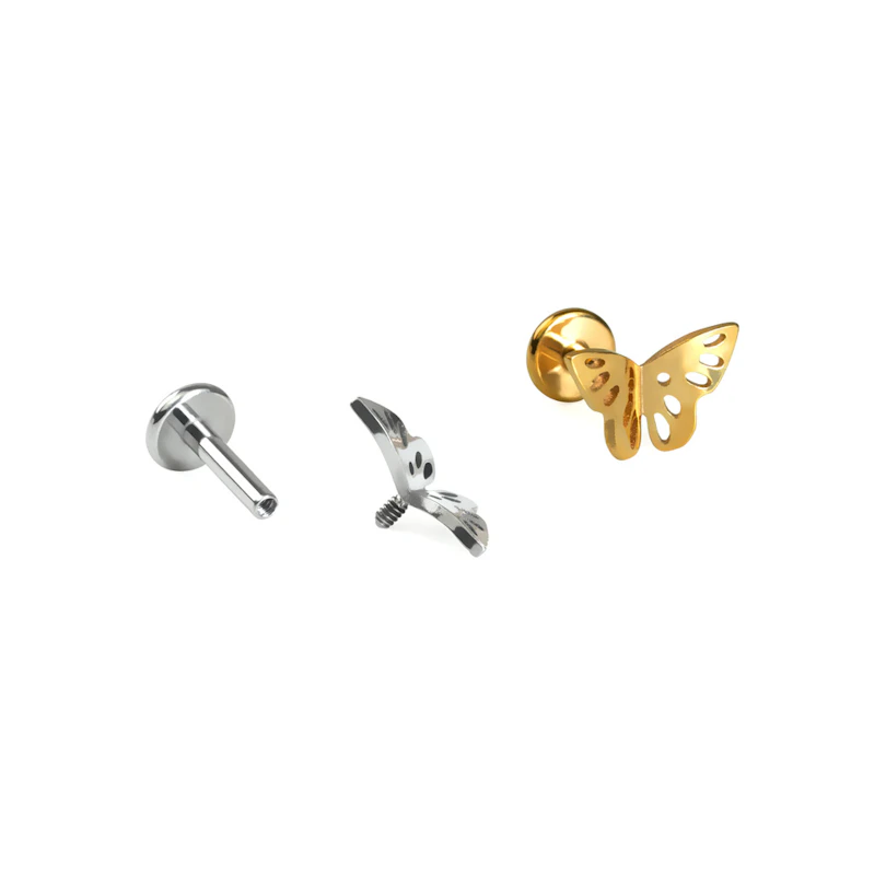 Pillangó labret titánból
