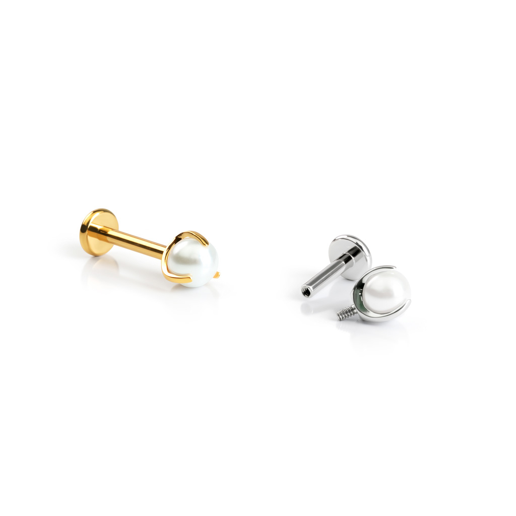 Titán labret gyönggyel