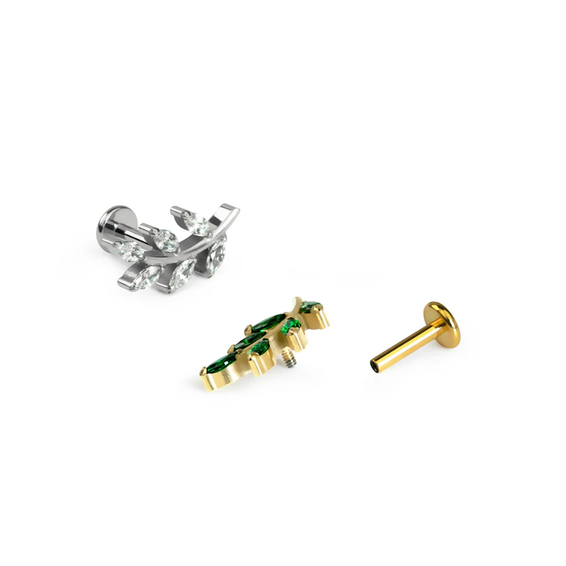 Leveles titán labret kövekkel