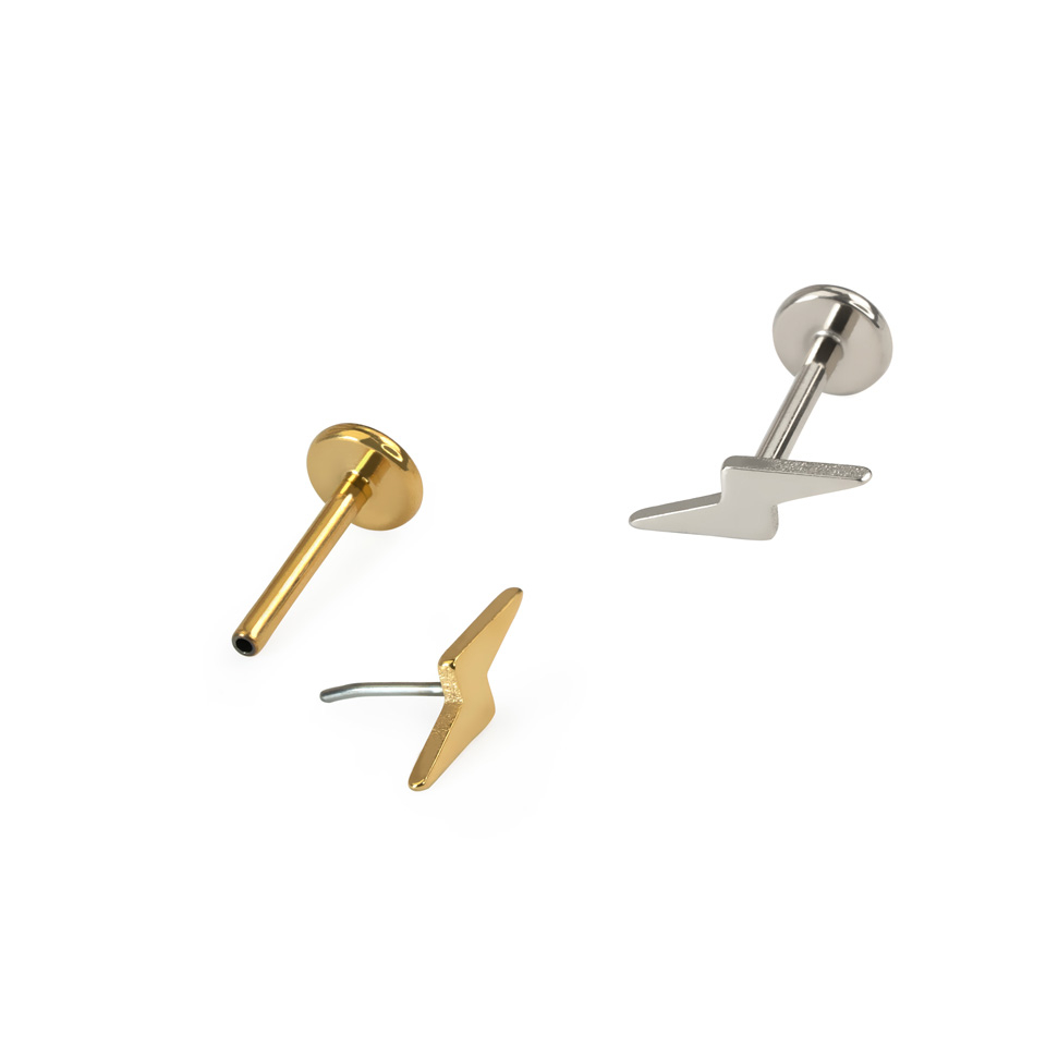 Villám labret titánból