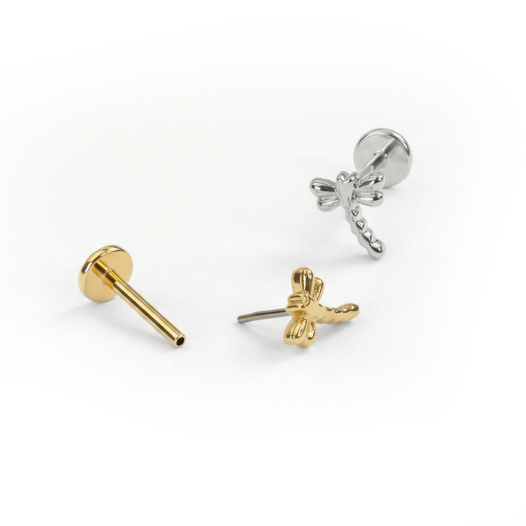 Szitakötő labret titánból