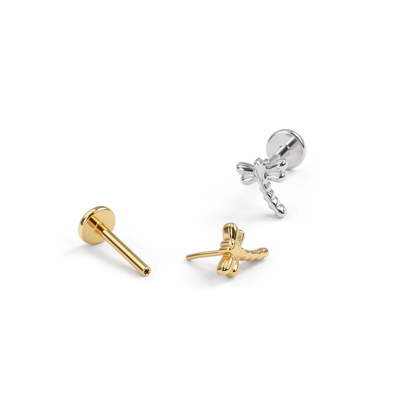 Szitakötő labret titánból