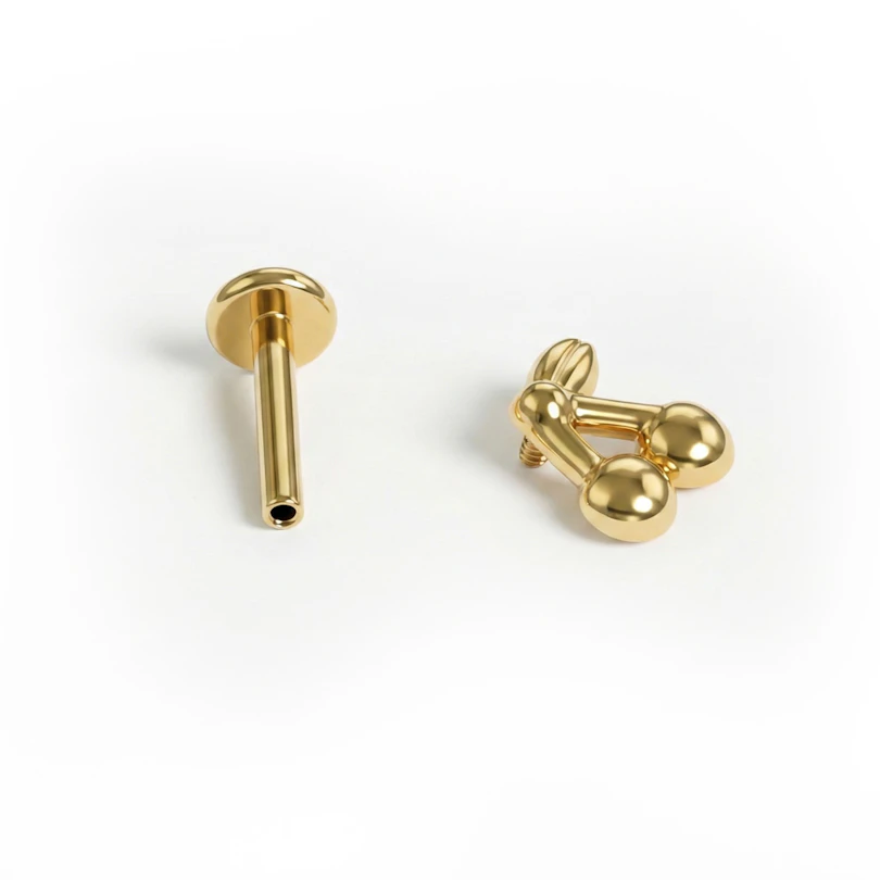 Cseresznyés titán labret lapos hátoldallal