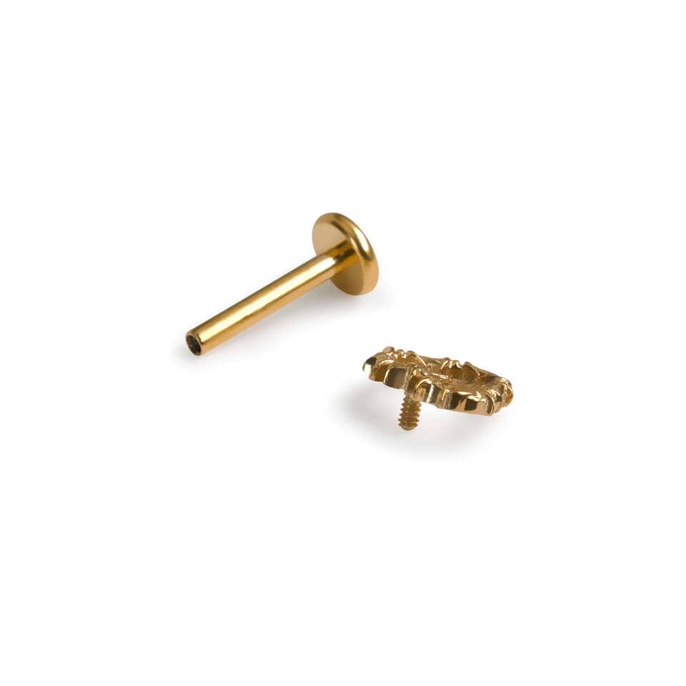 Szögesdrótszíves titán labret