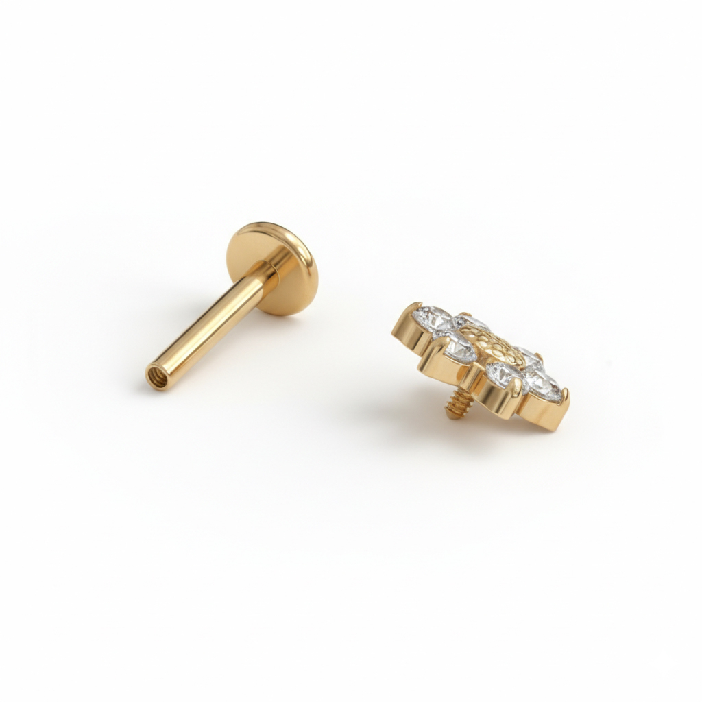 Margarétás labret titánból