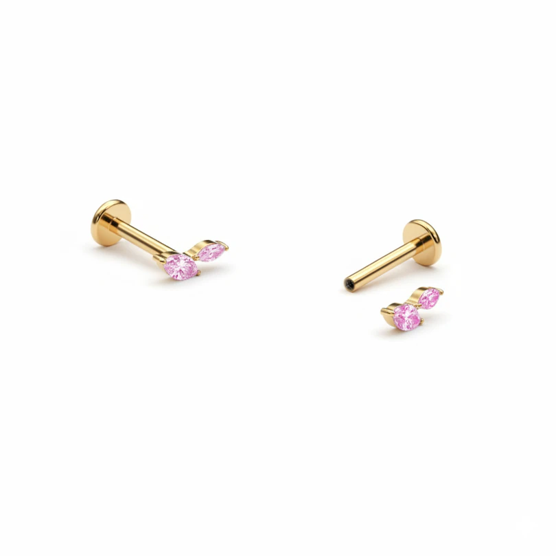 Titán labret két marquise kővel