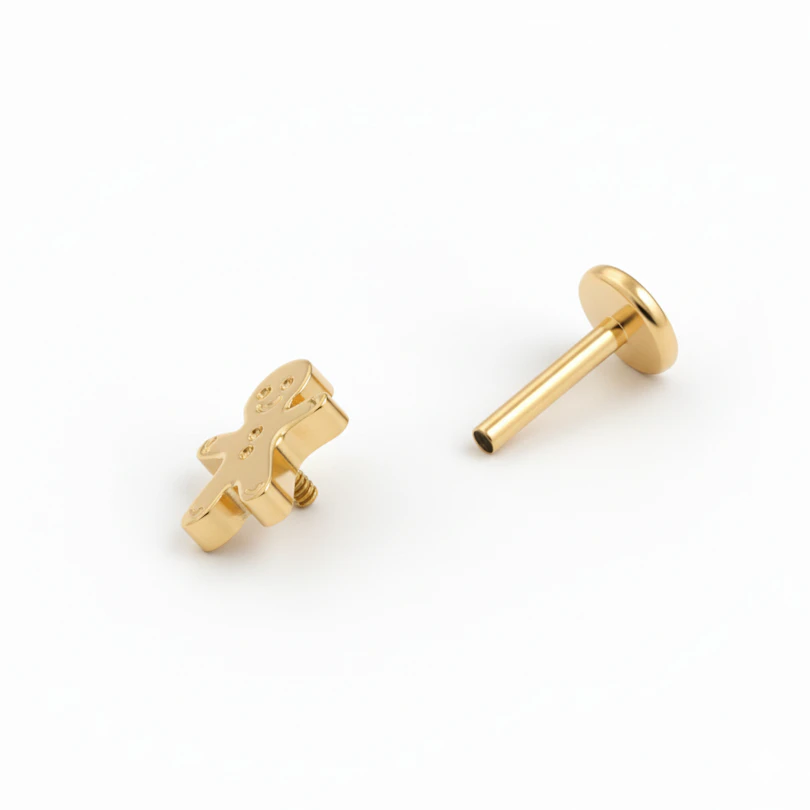 Mézeskalács alakú titán labret