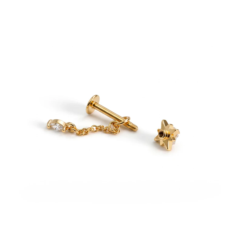Csillagos labret charmmal