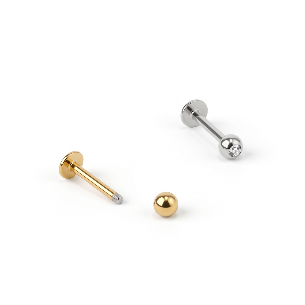 Labret többféle színben kővel
