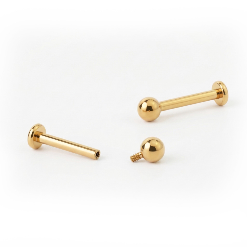 Labret szinezett titániumból, belső menettel