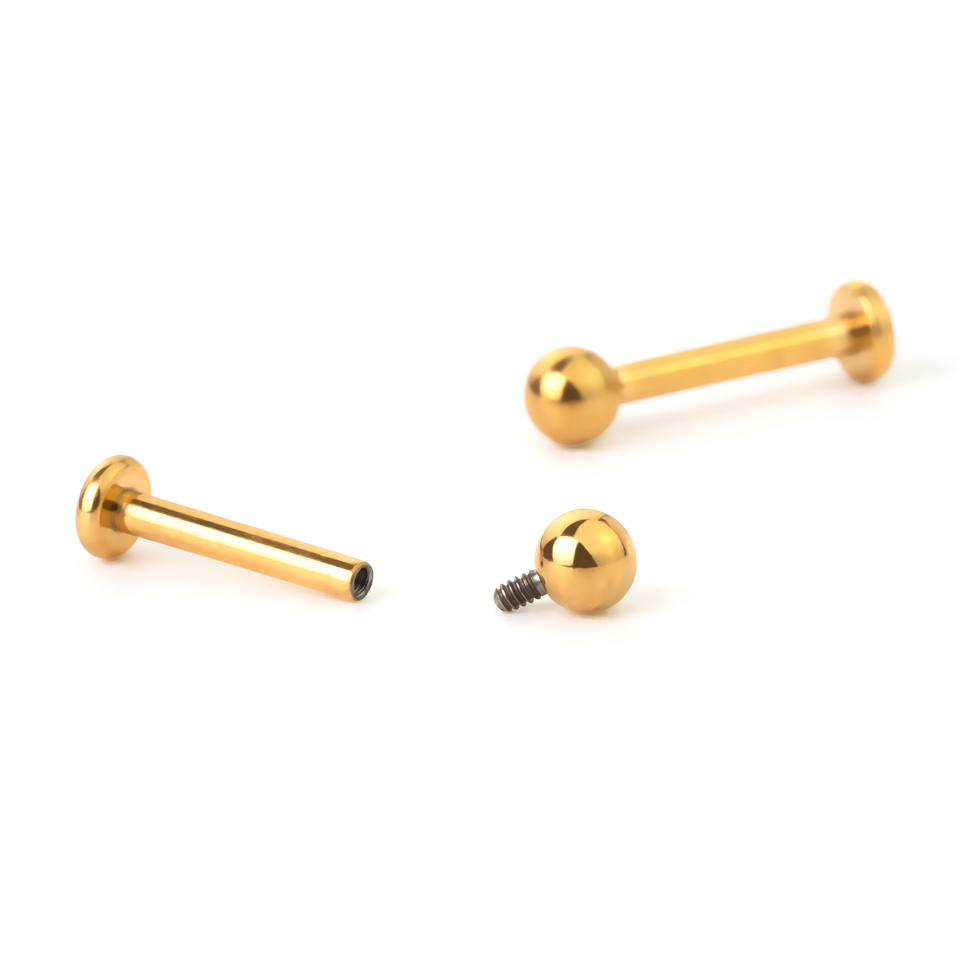 Labret szinezett titániumból, belső menettel