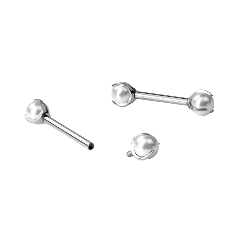 Titán barbell mellbimbóba gyöngyökkel