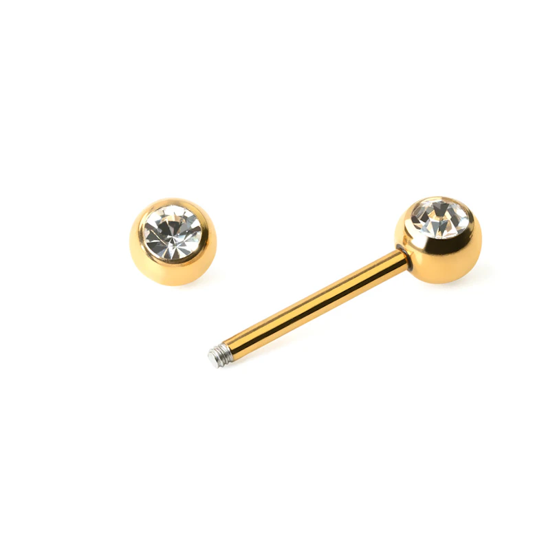 Mell piercing csillogó kövekkel