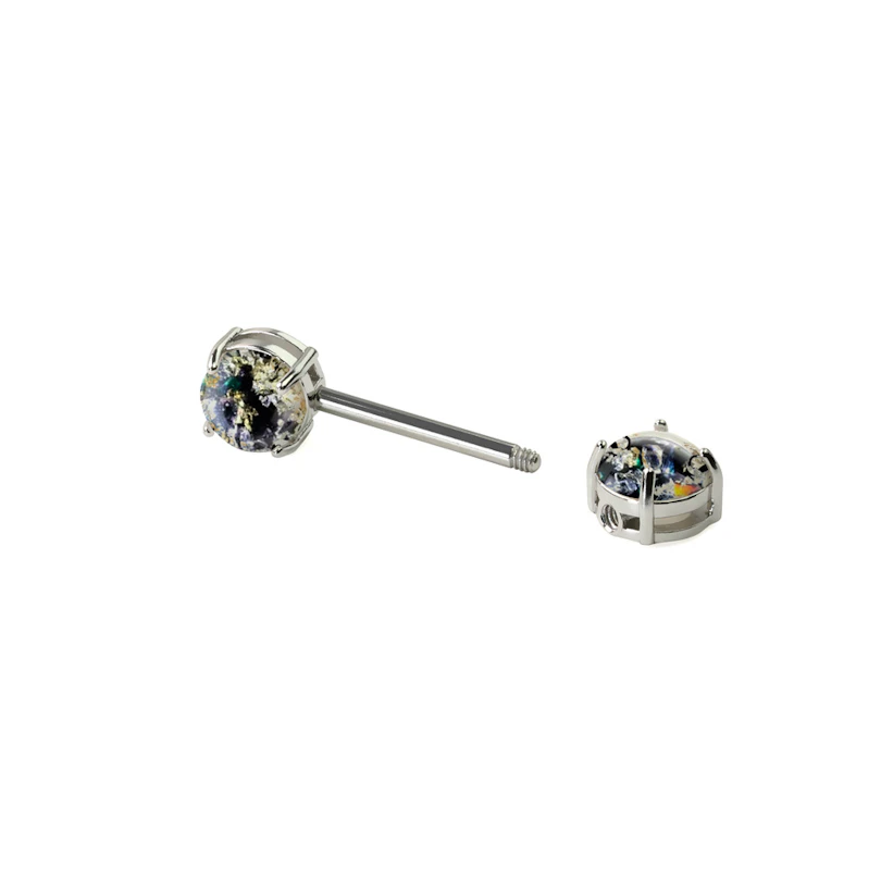Mell piercing láva glitteres kővel