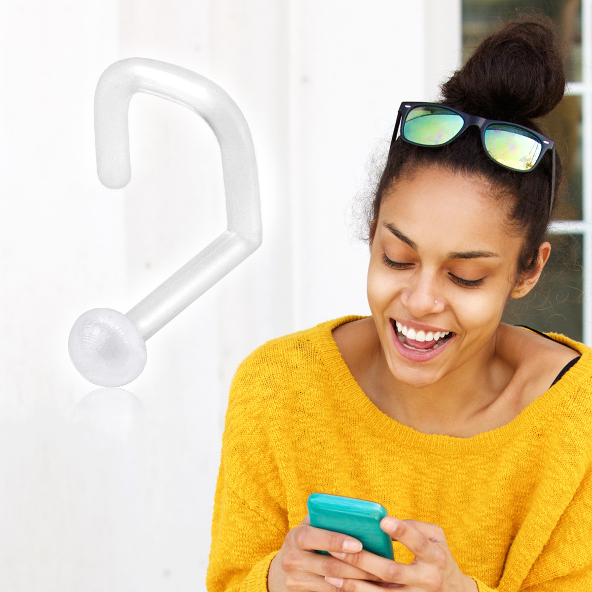 Láthatatlan orrpiercing - Retainer