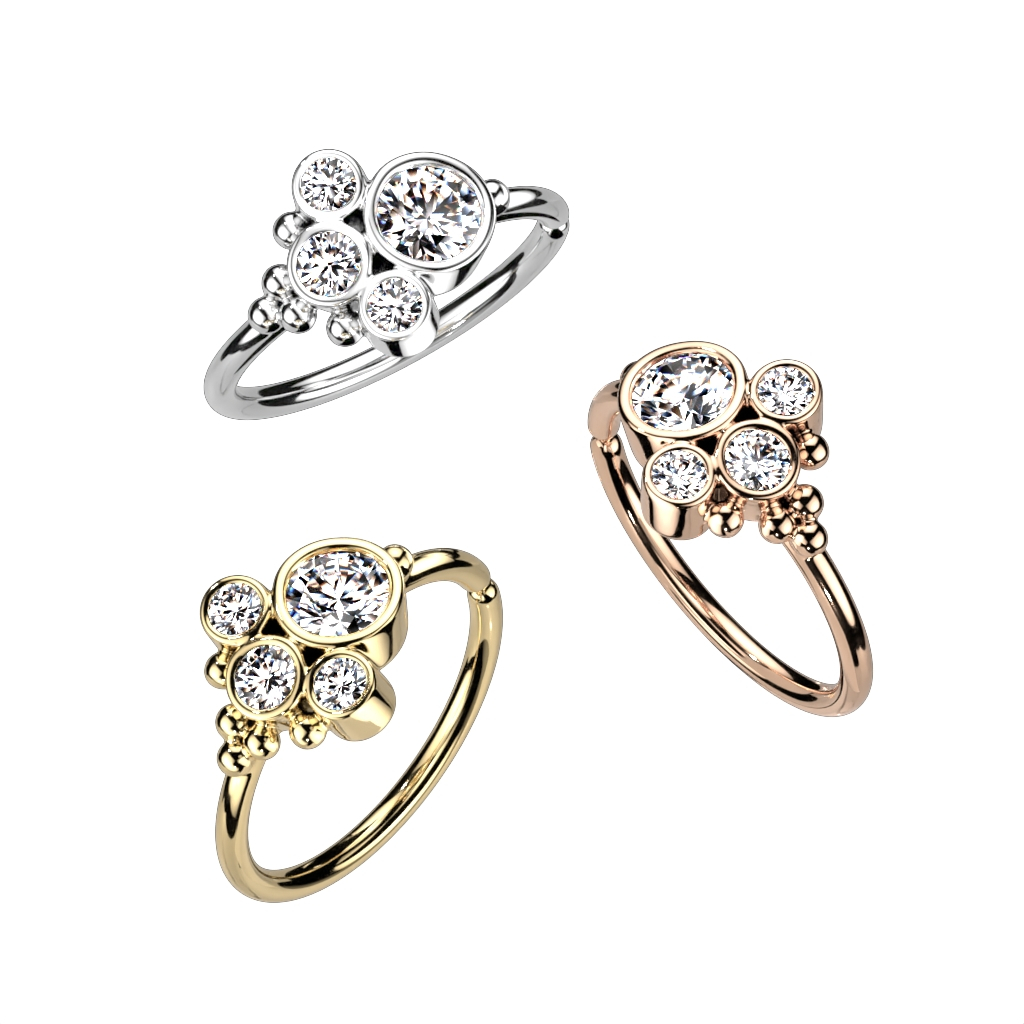 Csavart karika kerek kövek csoportjával