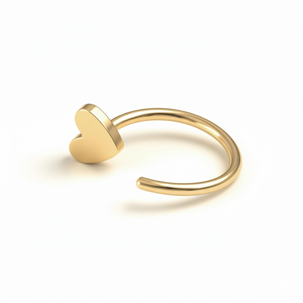 Nyitott titán karika szívvel