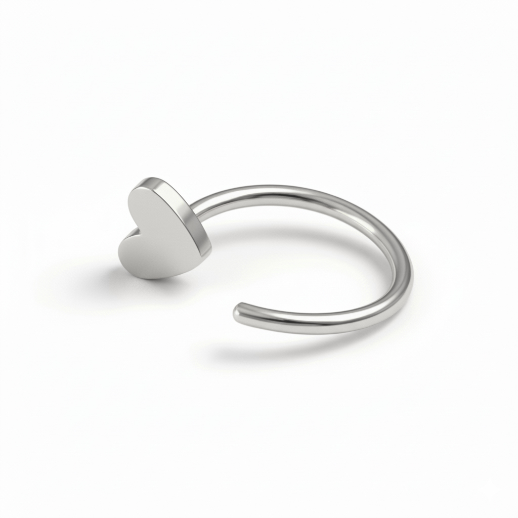 Nyitott titán karika szívvel