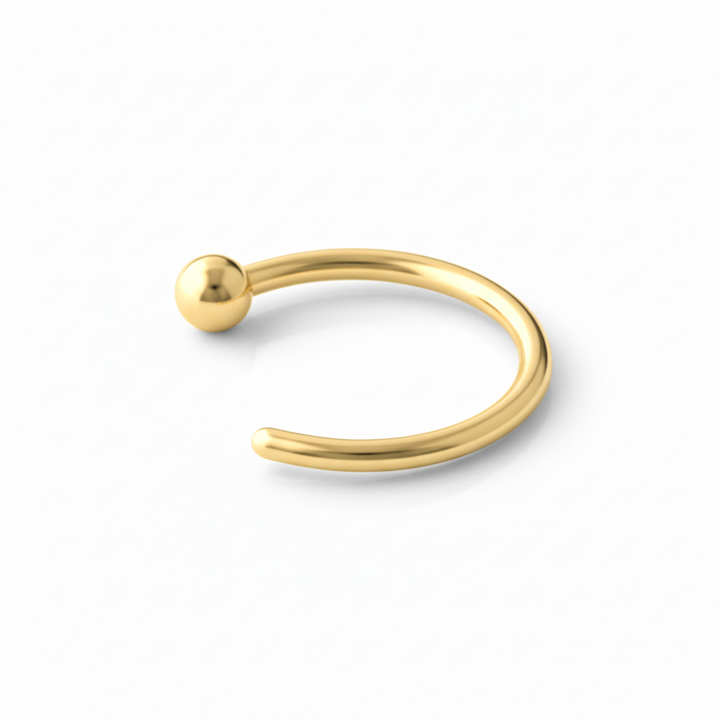 Egyszerű nyitott karika titánból